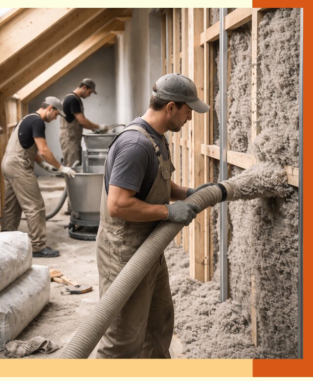 Утепление таунхауса эковатой в Ивантеевке от 2263 руб./м² — монтаж и задувка | ТепломастерВнт