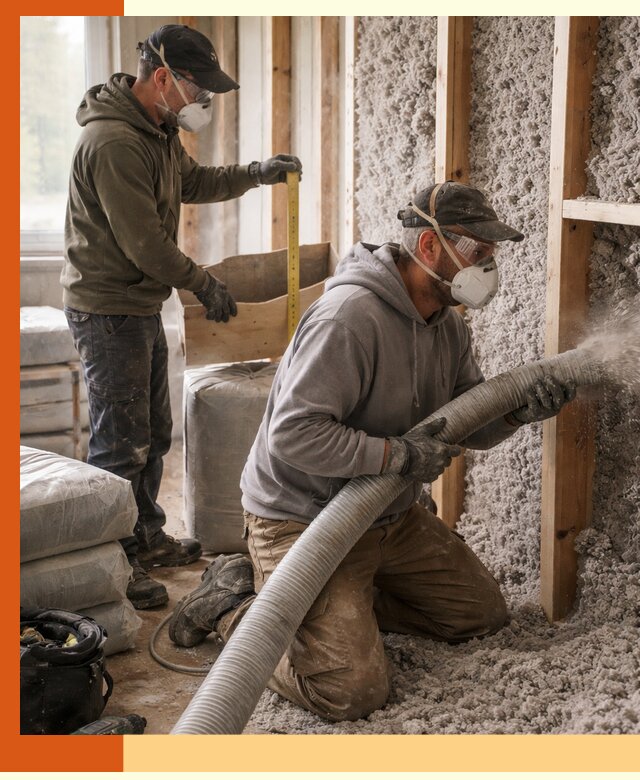 Утепление таунхауса эковатой в Ивантеевке для максимально теплых стен