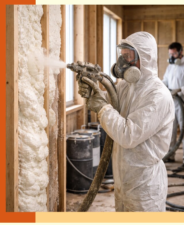 Утепление каркасного дома пенополиуретаном в Ивантеевке