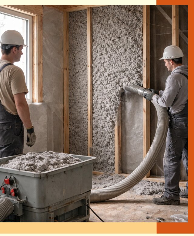 Утепление каркасного дома эковатой в Ивантеевке от 1852 руб. | ТепломастерВнт