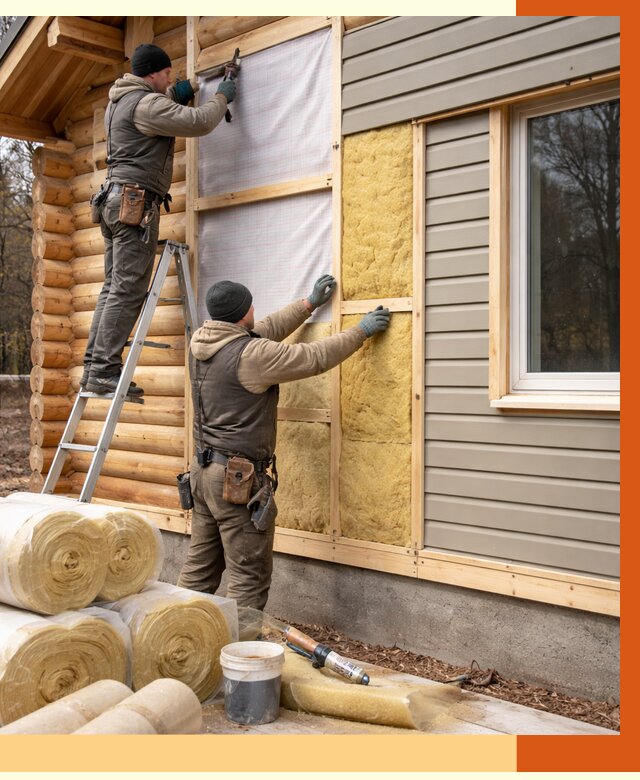 Утепление деревянного дома в Ивантеевке от 6378 руб./м2 — заказать работы | ТепломастерВнт