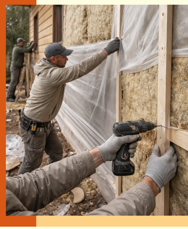 Утепление дома из бруса в Ивантеевке качественно и долговечно