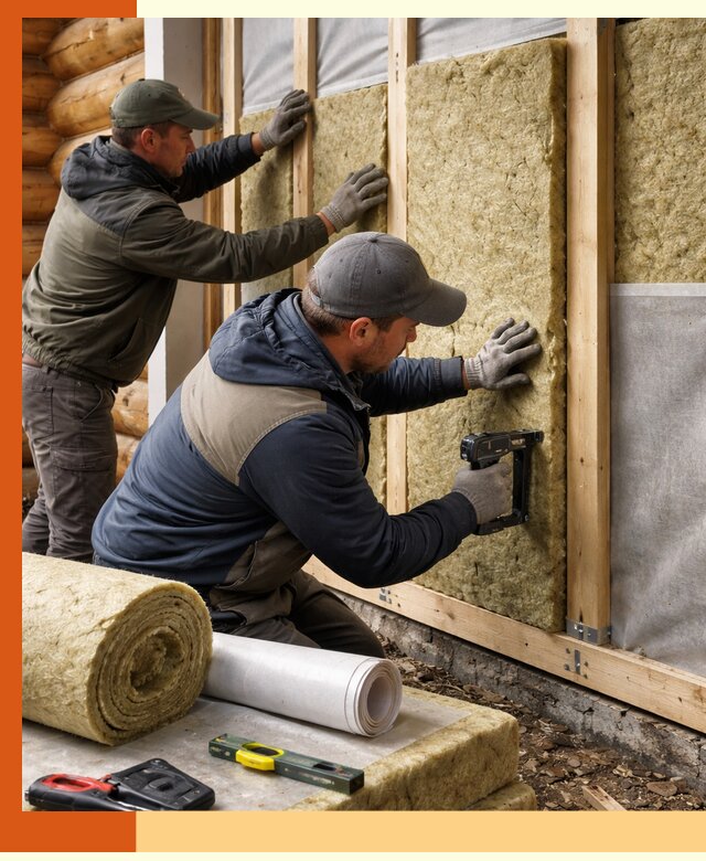 Утепление бревенчатого дома под ключ в Ивантеевке