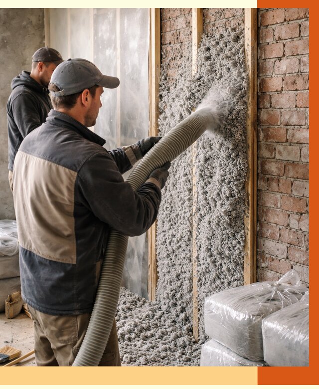 Утепление кирпичного дома эковатой в Ивантеевке от 2417 руб./м² | ТепломастерВнт