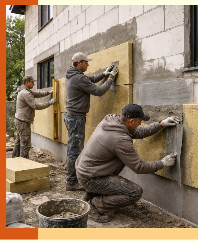 Утепление дома из газобетона в Ивантеевке качественно и долговечно