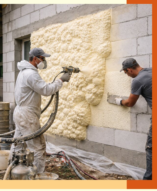 Утепление дома из газобетона ППУ в Ивантеевке от 4938 руб./м² под ключ | ТепломастерВнт