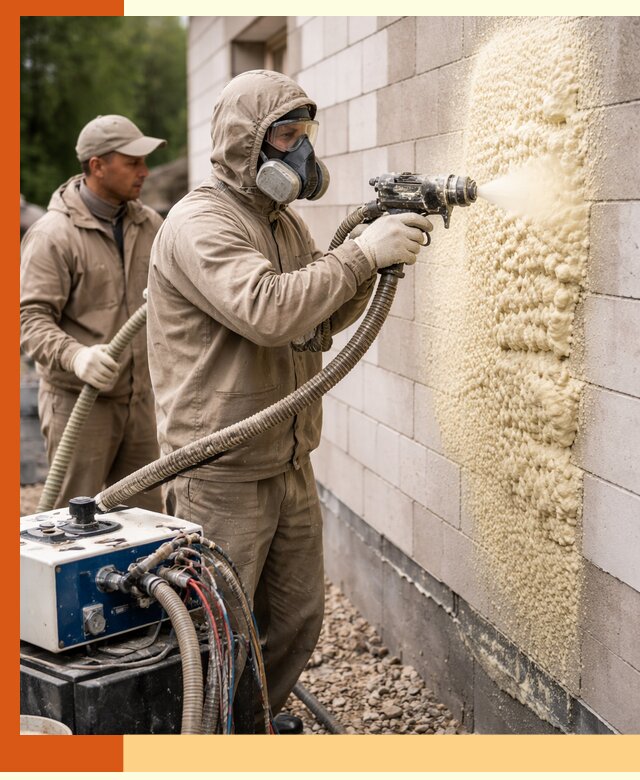 Утепление дома из газобетона ППУ в Ивантеевке — надежная теплоизоляция