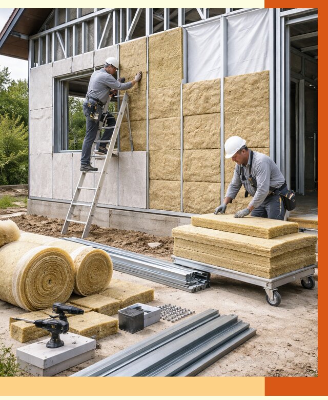 Утепление дома из ЛСТК в Ивантеевке от 5349 руб./м² — профессионально | ТепломастерВнт