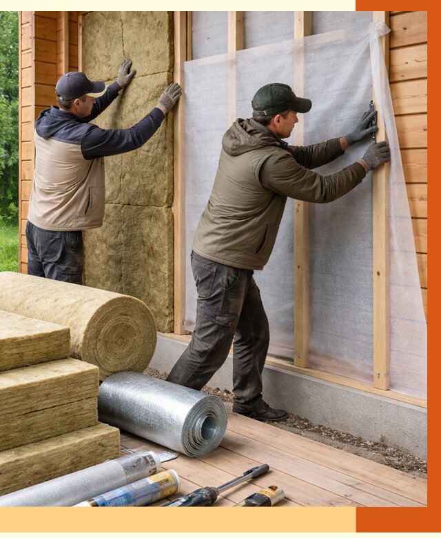 Утепление дома из двойного бруса в Ивантеевке от 4938 руб./м² — ТепломастерВнт под ключ