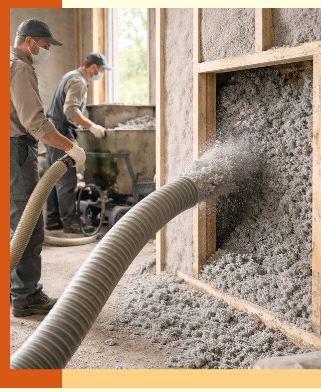 Утепление коттеджа эковатой в Ивантеевке с гарантией качества