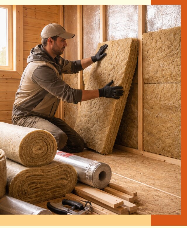 Утепление бани в Ивантеевке под ключ от 4629 руб./м2 — утеплить потолок, пол и стены | ТепломастерВнт