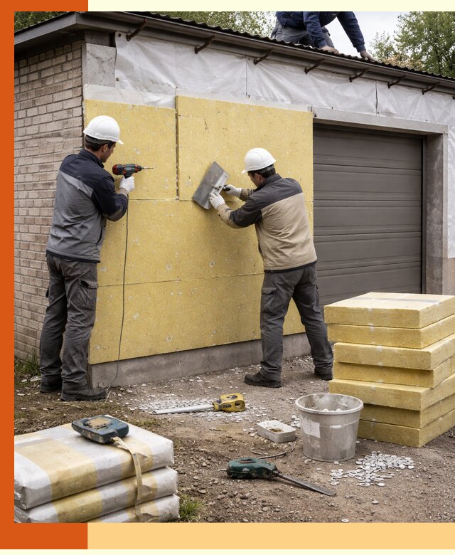 Утепление гаража снаружи в Ивантеевке качественно и надёжно