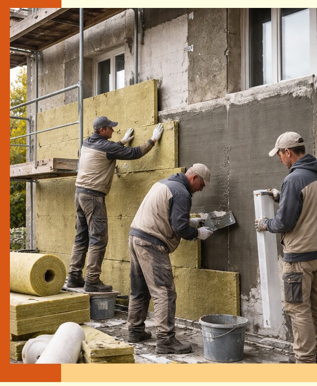 Утепление фасада зданий и домов в Ивантеевке