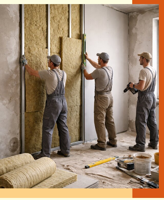 Утепление стен изнутри в Ивантеевке от 2315 руб/м² под ключ | ТепломастерВнт