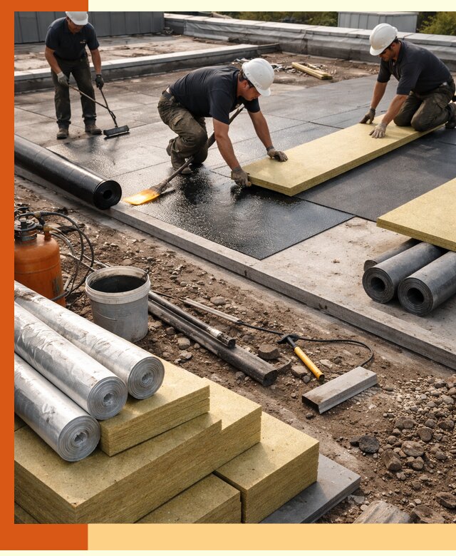 Утепление плоской крыши в Ивантеевке — надежная теплоизоляция и герметизация