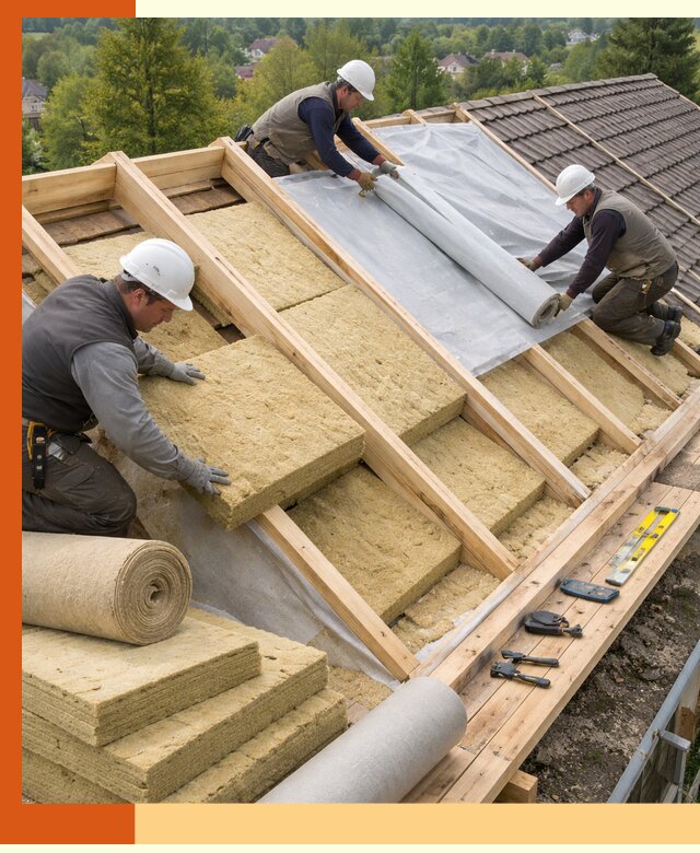 Утепление скатной крыши в Ивантеевке качественно и надёжно