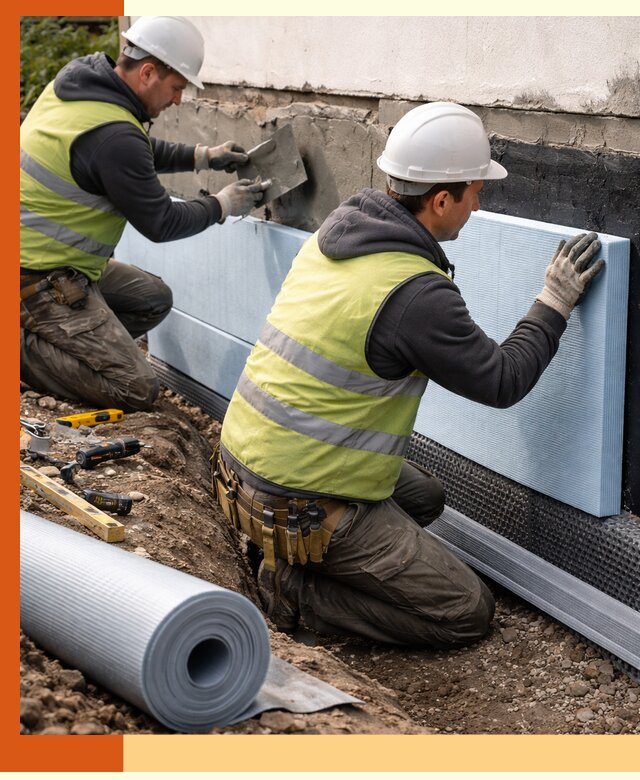 Утепление фундамента снаружи в Ивантеевке — профессиональная теплоизоляция