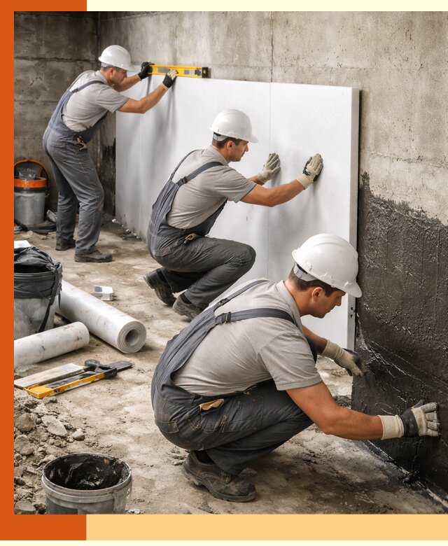 Утепление фундамента изнутри профессионально в Ивантеевке