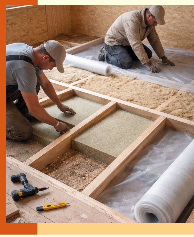 Профессиональное утепление деревянного пола в Ивантеевке