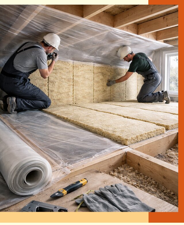 Утепление перекрытий в Ивантеевке от 2932 руб/м2 — утепление межэтажных и чердачных | ТепломастерВнт