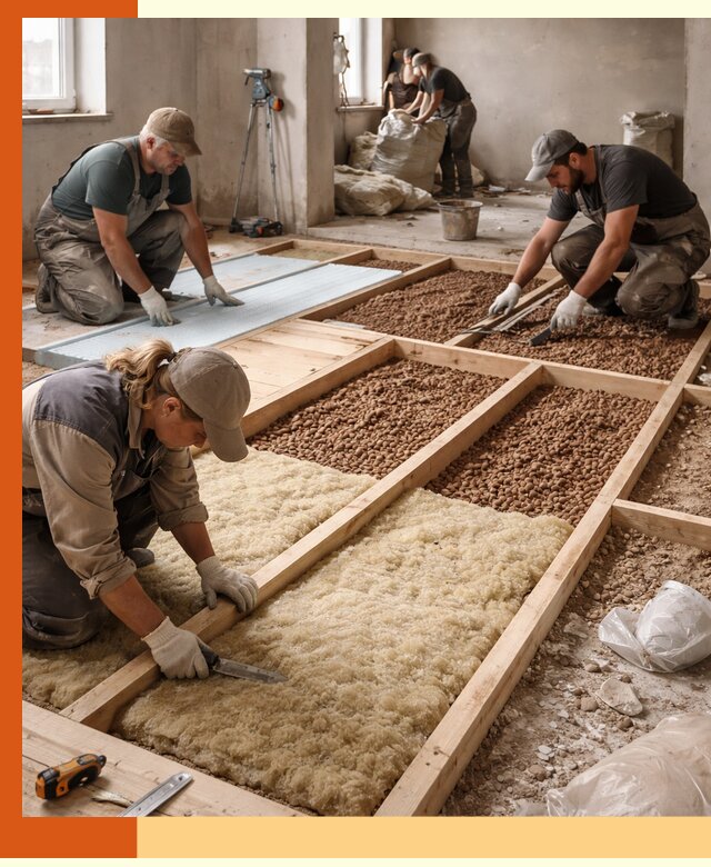 Утепление перекрытий жилых и промышленных зданий в Ивантеевке