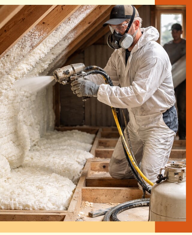 Утепление чердака ППУ в Ивантеевке от 8867 руб./м2 — услуга под ключ | ТепломастерВнт