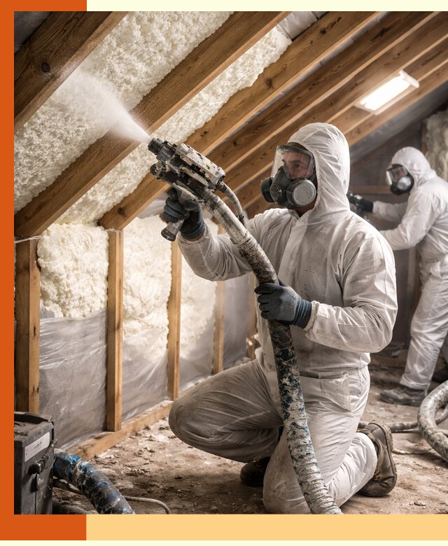 Утепление чердака пенополиуретаном (ППУ) в Ивантеевке