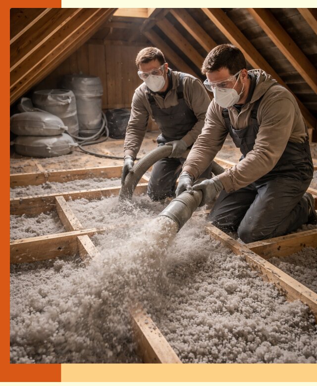 Утепление чердака эковатой в Ивантеевке — быстро и надёжно