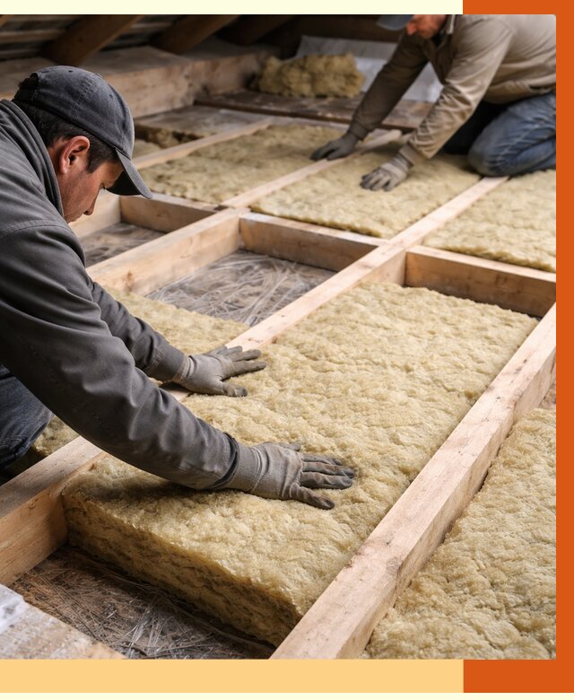 Утепление чердака минватой в Ивантеевке от 3600 руб/м2 под ключ | ТепломастерВнт