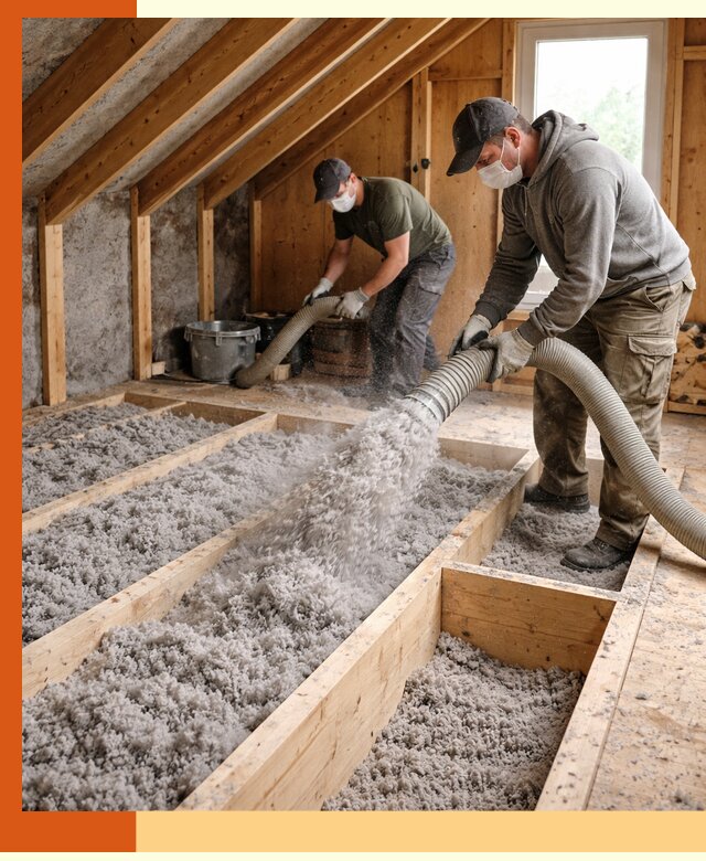 Утепление мансарды эковатой в Ивантеевке с гарантией качества