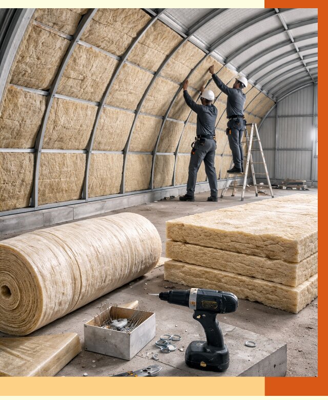 Утепление арочного ангара в Ивантеевке от 3292 руб./м2 под ключ | ТепломастерВнт