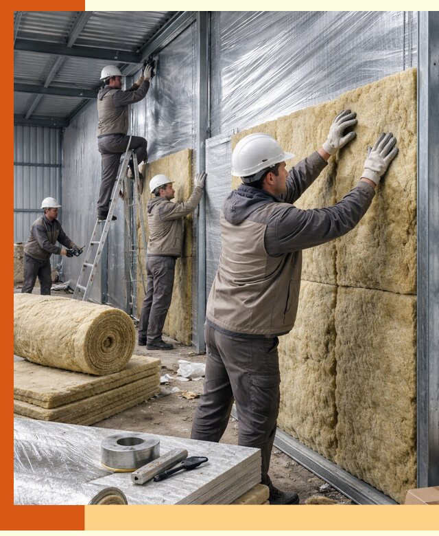 Утепление металлического склада в Ивантеевке: теплоизоляция и герметизация