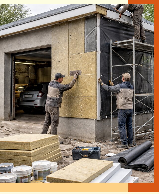 Утепление автосервиса в Ивантеевке ппу, пеноизоляция, от 14916 руб/м2 — ТепломастерВнт