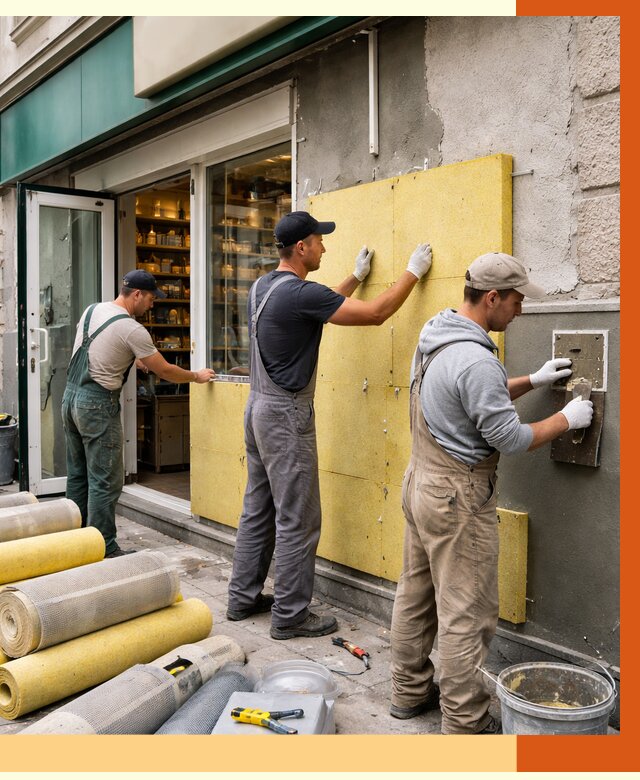 Утепление магазина в Ивантеевке от 4629 руб/м2 — цена, стены и снаружи | ТепломастерВнт