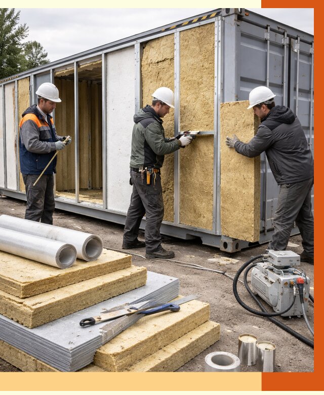 Утепление морского контейнера в Ивантеевке от 3858 руб. под ключ | ТепломастерВнт