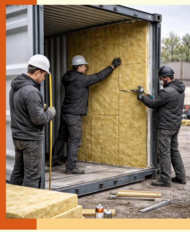 Утепление морского контейнера в Ивантеевке: надежная теплоизоляция и защита