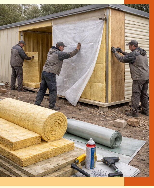 Утепление строительной бытовки в Ивантеевке от 12859 руб. под ключ | ТепломастерВнт