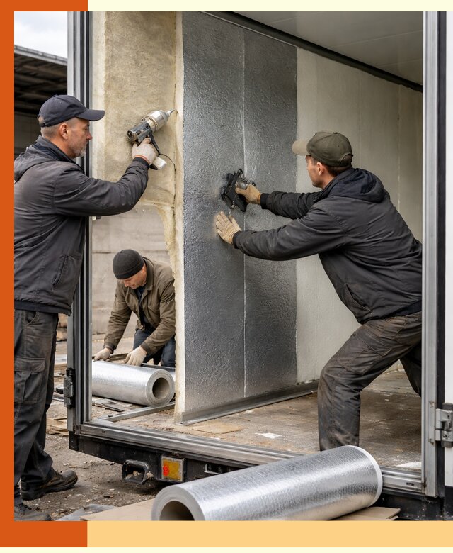 Утепление холодильного кузова в Ивантеевке — монтаж и теплоизоляция