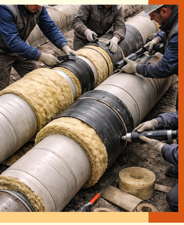 Утепление трубопровода в Ивантеевке под ключ от 1903 руб. — надежно и выгодно | ТепломастерВнт