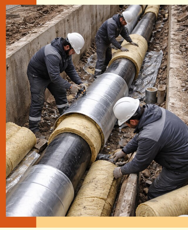 Утепление теплотрассы в Ивантеевке: утеплительные работы и материалы