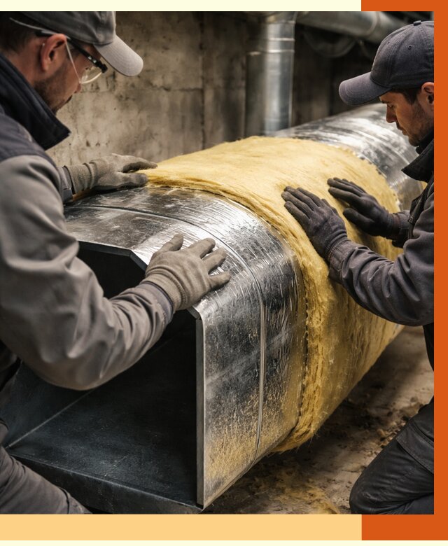 Утепление воздуховодов в Ивантеевке от 4321 руб. — теплоизоляция вентиляции | ТепломастерВнт