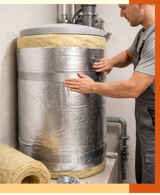 Утепление бойлера в Ивантеевке от 4629 руб. под ключ | Утепление ППУ | ТепломастерВнт