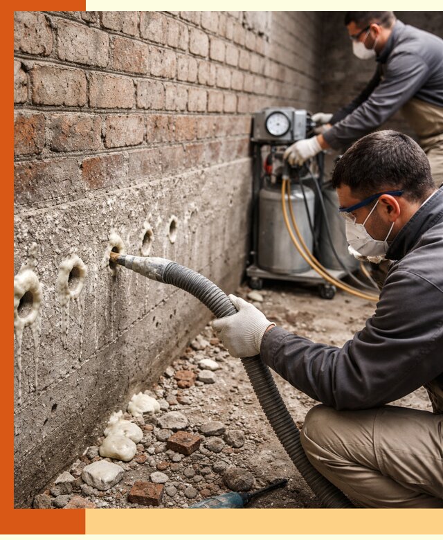 Заполнение колодцевой кладки ППУ в Ивантеевке быстро и герметично