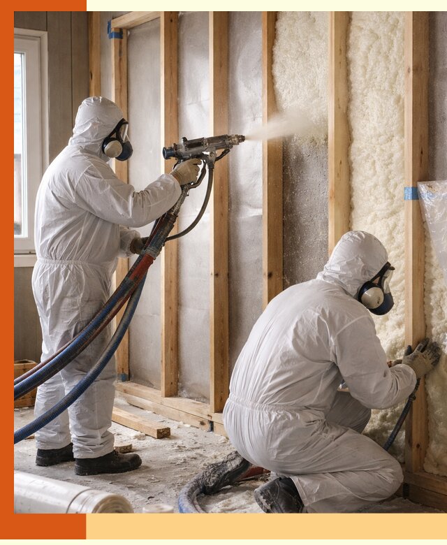 Утепление каркасной стены ППУ в Ивантеевке для домов и коттеджей