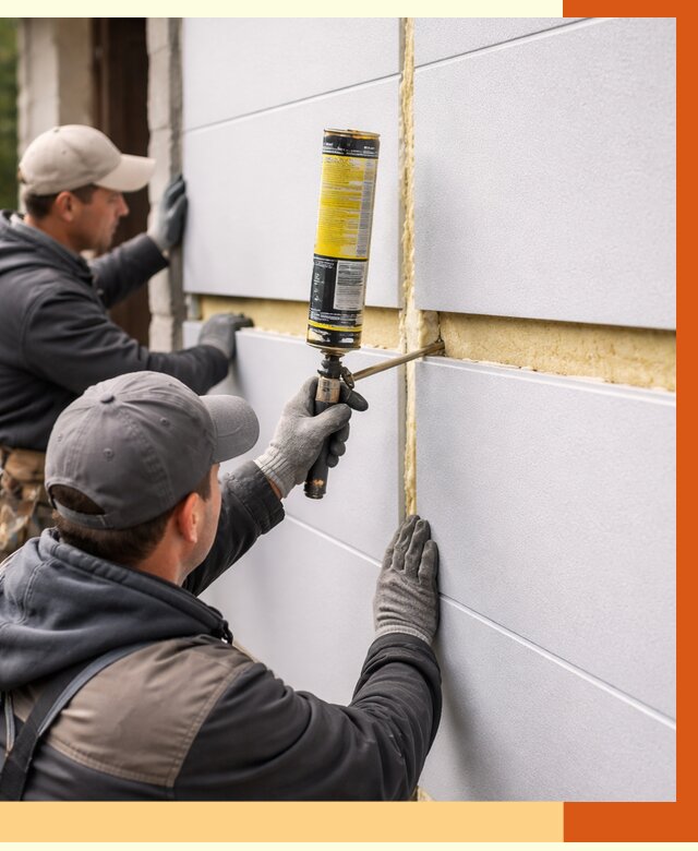 Утепление сэндвич панелей ППУ в Ивантеевке от 4321 руб. за м2 | ТепломастерВнт