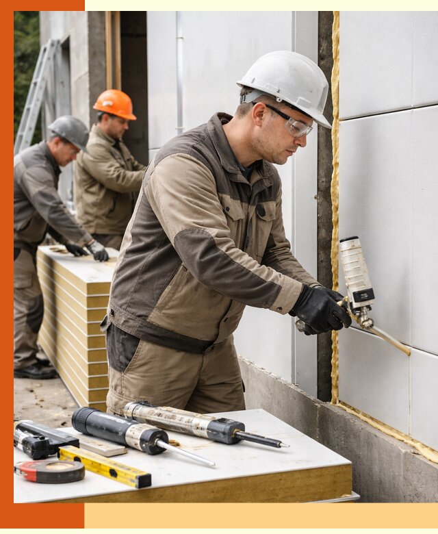 Утепление сэндвич-панелей пенополиуретаном в Ивантеевке