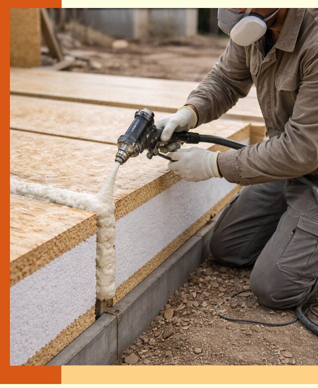 Утепление СИП-панелей пенополиуретаном (ППУ) в Ивантеевке