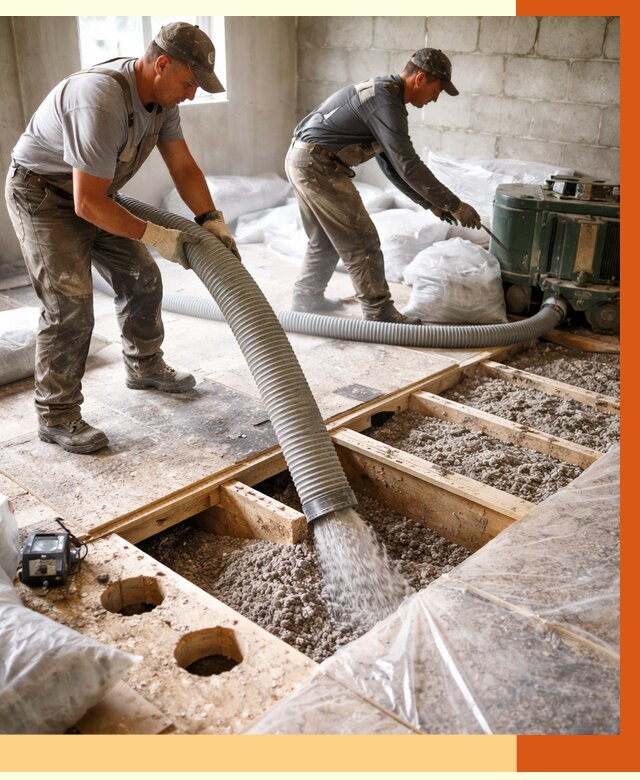 Заполнение пустот перекрытий в Ивантеевке от 4629 руб. под ключ | ТепломастерВнт