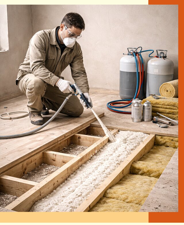 Заполнение полостей межэтажного перекрытия в Ивантеевке от 4321 руб. | ТепломастерВнт