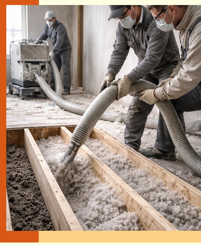 Заполнение полостей межэтажного перекрытия в Ивантеевке эффективно и герметично